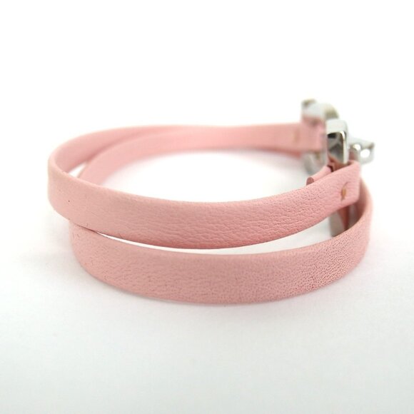 Authentic Salvatore Ferragamo Double Gancini bracelet leather[Used] - Picture 6 of 11